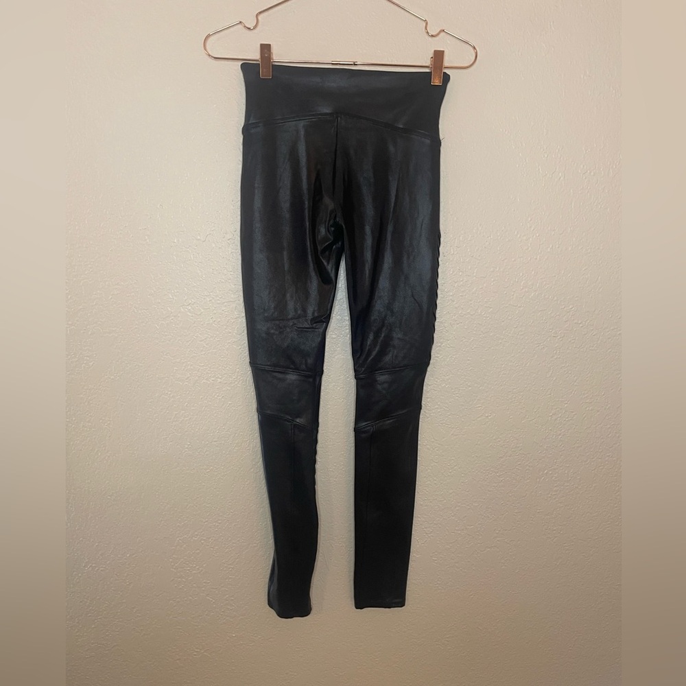 SPANX Faux Leather Moto Leggings